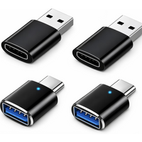 USB C to USB Adapter 4 Pack – Dual Adapter Set with 2 USB-C to USB-A & 2 USB-A to USB-C Converters