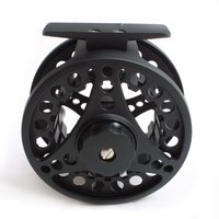 Aluminum Fly Fishing Reel Heavy Fishing Reel for All Saltwater Fish Accessory Die-casting Spool Black