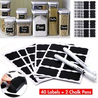 Chalkboard Labels Chalk Stickers BlackBoard Label Kitchen Pantry Mason Jam Jar
