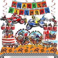 AliExpress NONE Dirt Bike Birthday Party Decor Happy Birthday Banner Tableware Motorcycle Balloons Paper Plates Cups Napkins Boys Birthday Favor
