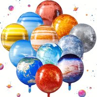 12 Planets 4D Starry Sky Earth Jupiter Aluminum Foil Balloons Suitable for Earth Sky Galaxy Themed Decoration