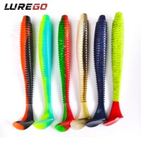 3PCS 16/20cm T-Tail Slow-Jerk Soft Lure, Long Cast Soft Plastic Swimbait, Freshwater Saltwater Fishing Lure for Bass Pike Perch