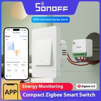 SONOFF MINI-ZB1GSP MINI ONE PM Zigbee Smart Switch 16A Max Energie- und Stromkostenverfolgung über Apple Home via Matter Bridge