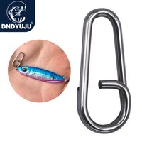 DNDYUJU 20-100pcs Stainless Steel Bent Dead Oval Split Rings Loop Lure Fishing Connector Fishing Hook Snap Fake Bait Swivel Snap
