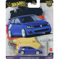 Original Hot Wheels Premium Car Culture Volkswagen Golf MK7 World Tour Toy for Boy 1/64 Diecast Vehicle Alloy Model Collect Gift