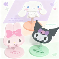 Sanrio Foldable Phone Stand Melody Kuromi Portable Anti Slip Base Soft Silicone Compatible with All Smartphones Tablets Gift
