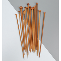 25cm Single-Pointed Bamboo Needles, 10 Pieces Including 3.5Mm/4.5Mm/5.5Mm/6.5Mm/8Mm, Suitable for Knitting Scarves, Dolls, Socks, Hats, Pet Clothes, Gloves, Sweater Collars, Cuffs, Suitable for