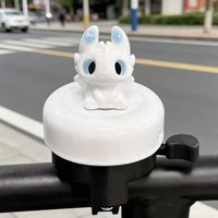 Cute Cartoon White Dragon Bicycle Bell Super Loud Universal Cycling Safety Warning Horn for Road and Balance Bike Accessories