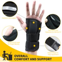 1PC Wrist Brace Carpal Tunnel,Adjustbale Wrist Support &Metal Splint Stabilizer,Night Sleeep Hand Brace for Women Men,Left Right