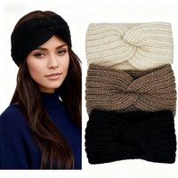 AliExpress NONE 3/1pcs Knitted Headband with Ear Protection, Fashionable and Warm Hair Accessories for Autumn and Winter
