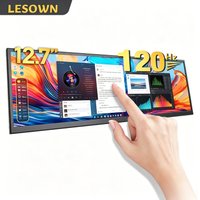 LESOWN Ultra-Wide 12.7in PC Sensor Panel 120Hz Capacitive Touch Aluminum Monitor VESA 75 for Desktop Dashboard