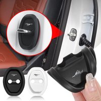 4pcs Car Door Lock Protect Cover Silica gel Case Car Accessories For Ford Mustang F10 Zapatillas Miniatura Gt Shelby Mujer Kuga
