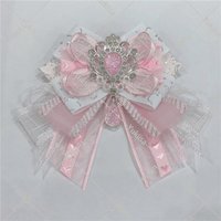 Original Handmade Lolita Bow Cosplay Costume Tie Brooch Shirt Suit Collar Flower Anime Support Stick Bowkont Accessories Jewelry
