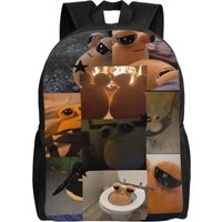 My Pet Alien Pou Backpack for Men Women Cool Student Work Daypack Virtual Pet Laptop Shoulder Bag Durable