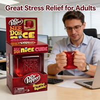 &Dr Pepper NeeDoh Nice Cube Squishy Stress Relief Toy, Soft Squeeze Fidget Cube for Adults, Anxiety Relief Sensory Toy@