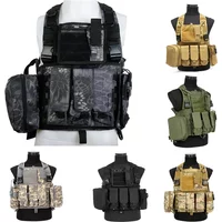 USMC Tactical Combat Molle TMC RRV Chest Rig Colete Tatico Paintball Harness Airsoft Vest W Canteen Rifle Mag Pouch Multicam