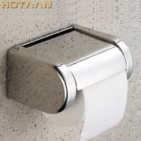 . Durable SUS 304# Stainless Steel Toilet Paper Holder Tissue Holder Roll Paper Holder Box Bathroom Accessories 1192