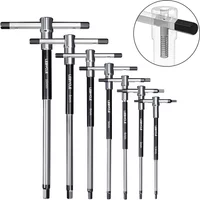 2/2.5/3/4/5/6/8/10mm/T25 Torx Screwdriver Bike T-Handle Hex Wrench Spanner T-shaped Extended T-Socket Wrench 3-Way Repair Tools