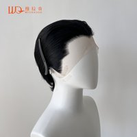 Black Short Hair Wig for Man with A Slicked-back Hairstyle Cosplay 13*4 HD Synthetic Lace Front Wig Short Wigs Frontal Peluca