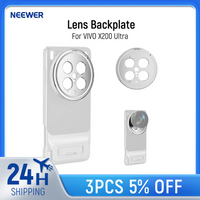 NEEWER Lens Backplate For VIVO X200 Ultra, Aluminum Alloy 17mm Thread Phone Lens Adapter Holder for Main & Telephoto Cameras