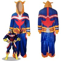 All Might Cosplay Costume Anime My Hero Academia One-piece Zentai Jumpsuit Pajamas Dresses Cosplay Bodysuit Clothes Outfits