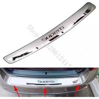 For Skoda superb 2016 2017~2022 Stainless Steel rear styling Rear Bumper Protector Sill Trunk Guard Cover Trim Car Accessories