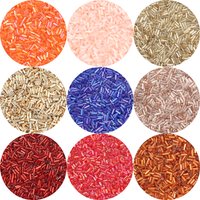 40g 2x4mm Charm Czech Glass Beads Cylindrical Tube Bugle Spacer Beads For Craft Making DIY Earring Necklace Accessory