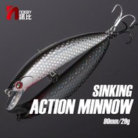 Noeby Minnow Fishing Lure 90mm 29g Sinking Jerkbait Wobblers Artificial Hard Bait Swimbait Seabass Saltwater Fishing Lures