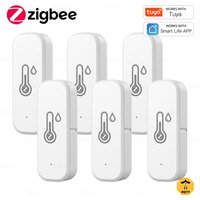 Tuya Zigbee Temperatur- und Feuchtigkeitssensor, batteriebetrieben, APP-Fernbedienung, Thermometer für Alexa, Google, Yandex, Sprachsteuerung