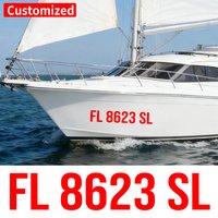 1PC Custom Vessel Registration Number Sticker Waterproof Self-adhesive Vinyl Decal for Yacht Boats Motorboats Kayaks Car