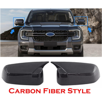 For Ford Ranger 2023 2024 Accessories Carbon Fiber Door Mirror Protection Shell External Mirror Housing Cover Replacement Trim