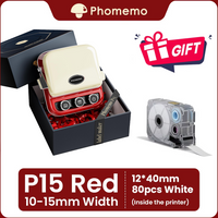 Phomemo P15 Gift Label Printer Label Printer Ribbon Label Printer Bluetooth-enabled Printing Rechargeable for Name Tag