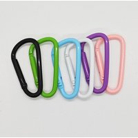 D Carabiner Hook 45x24mm Colorful Alloy Keychain Clip Hooks For Making Jewelry Key Ring Connector DIY Carabiner 1pcs 캠핑