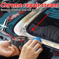Car Chrome Polish Paste Rust Oxidation Stain Remover Alloy Wheel Trim Door Handle Scratch Repair Metal Plating Renovation Cream