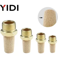 5/10/20 pcs Brass Exhaust Silence Muffler Kit for Pneumatic Air Compressor Valve PST BSL Male Thread BSP R 1 3/4 1/2 3/8 1/4 1/8