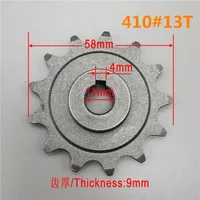 Universal 9/13 Teeth Pinion Gear Motor Bicycle Chain Wheel Sprocket Carbon Steel Gear for Ordinary Bicycle Parts