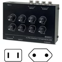 Preamp EQ207 7 Band Equalizers Sound Modifiers DC12V Power Input Audio Mixer