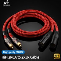 HiFi RCA to XLR Cable 6N OFC Female/Male XLR to RCA Audio Cable for Mixer Amplifier Microphone Adapter Cord