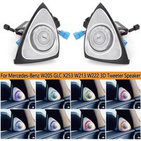 For Mercedes Benz W205 GLC X253 W213 W222 Ambient Light Accessories 3D Rotation Glow Tweeter Speaker LED Luminous Horn Refit Kit