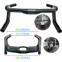 BALUGOE High Rigidity Carbon Fiber TT Bicycle Racing Handlebars Death Flying Bicycle Handlebars Matte 31.8mm Split Handle Impact