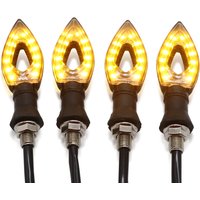 12 LED Turn Signal Lights Indicator Blinkers Flashers Amber For Yamaha YZF R25 R3 YZF-R1 R1 R125 YZF-R6 YZF600R YZF750R YZF1000