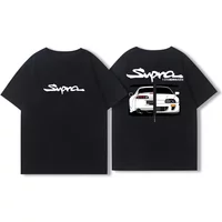 Car JDM Modified Car Supra Bull Demon King Retro Graphic T-shirt Men's Clothes Breathable Men's and Women's Motorcycle T-shirts