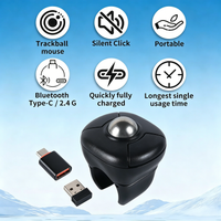 Trackball Ring Mouse Bluetooth Wireless Dual-mode Air Mouse for PPT Browsing Tiktok YouTube Novel Page Turning PC Tablet Phone