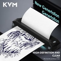 KVM Portable Thermal Tattoo Transfer Printer Machine Set with Tattoo Transfer Paper or Transparent Tattoo Transfer Paper A4 Size