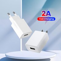 5V 2A USB-Wandladegerät EU/US-Stecker Handy-Schnellladegerät Reise-Universal-Netzteil für iPhone Samsung Xiaomi Huawei