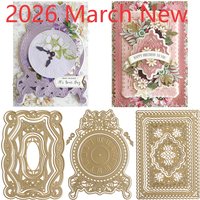 2026 Key Flower French Stamps Metal Cutting Dies For Scrapbook Diary Decoration Embossing Template Diy Greeting Card Handmade