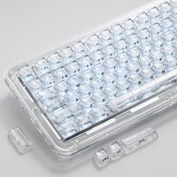 2026 New Crystal Transparent Keycaps For Mechanical Gaming Keyboard Cherry Key Caps Side Print Backlit RGB Keycap 132 Keys