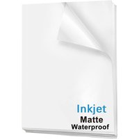 ESHANG Printable Vinyl Sticker Paper for Inkjet Printer 20 Sheets Matte White Waterproof Decal Paper Self-Adhesive Sheets A4