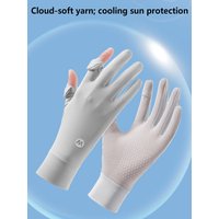 AliExpress NONE Sunscreen Ice Silk Breathable Gloves for Unisex Summer Outdoor Sports Cycling Driving Gloves Touch Screen Sunscreen Quick Drying
