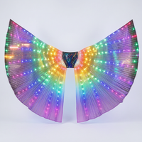 Angel Wings LED Glowing Belly Dance Halloween Party Performance Adult Cosplay Stage Shining